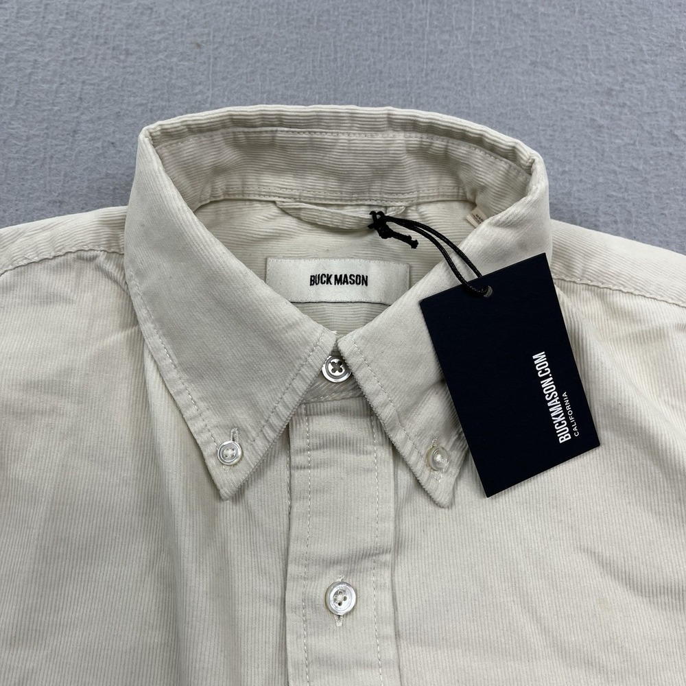 Buck Mason Shirt Mens Small Pumice Pinwale Corduroy One Pocket Shirt - Picture 3 of 15